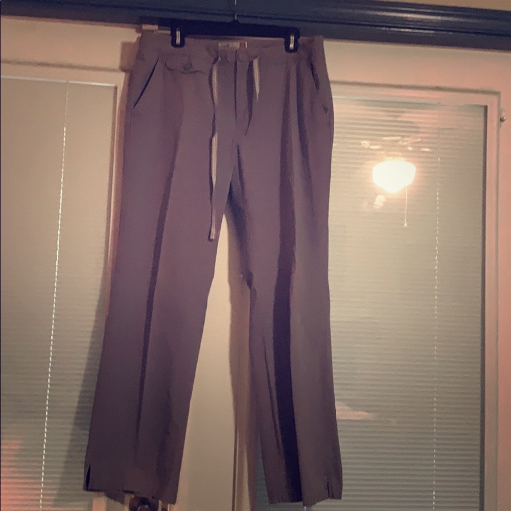 Grey low-hang sailor-style pants by Old Navy